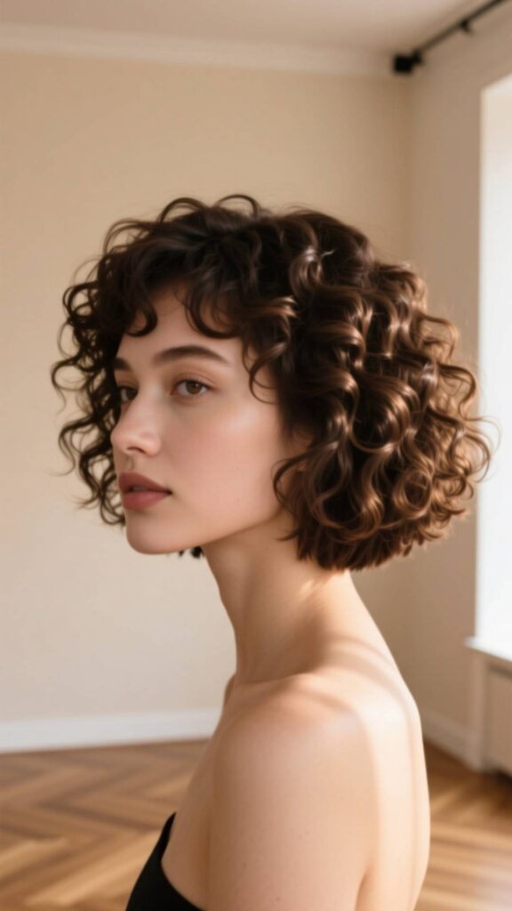  Short Curly Bob with Layers