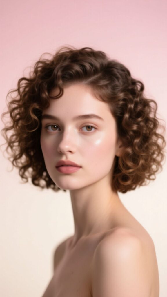 Rounded Curly Bob