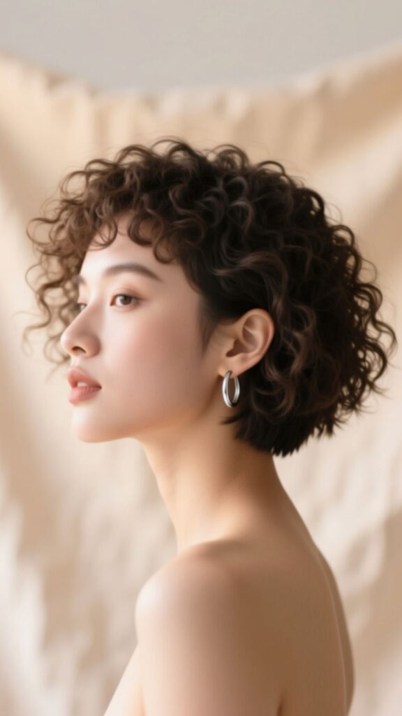 Short Curly Bob with Balayage