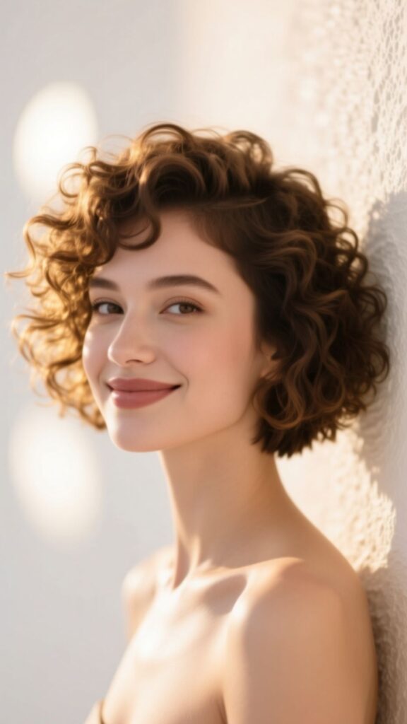 Short Curly Mullet