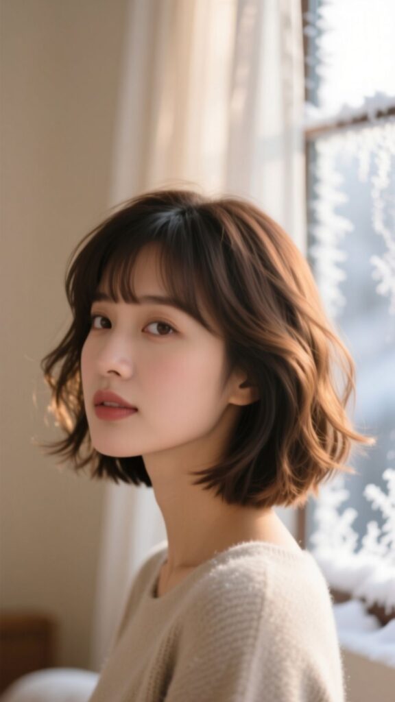 Chin-Length Bob with Bangs