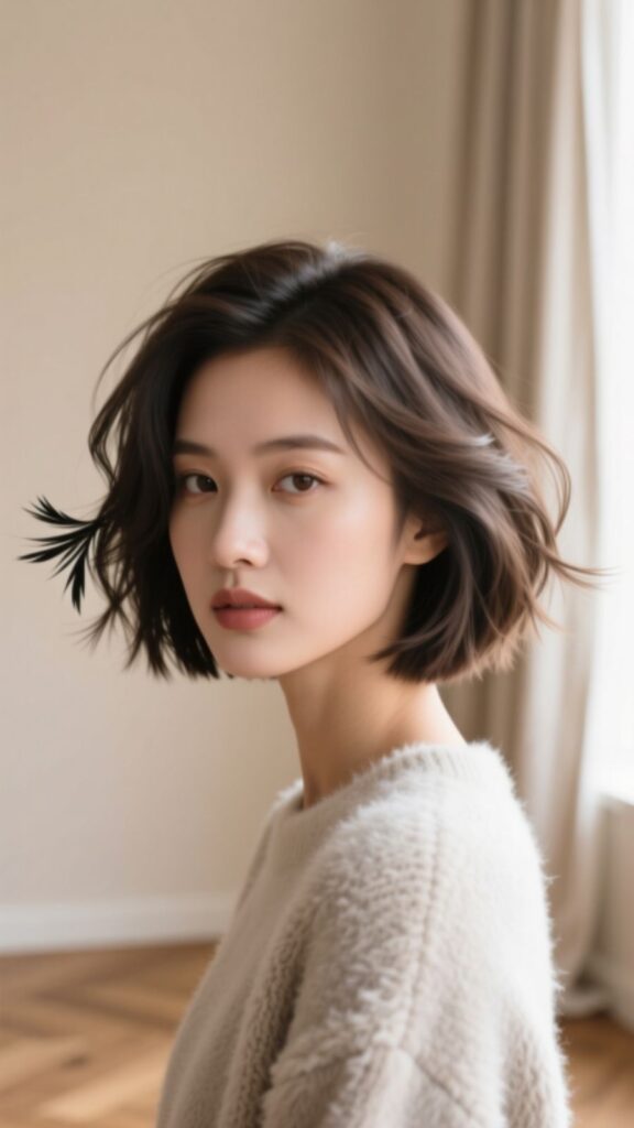 Short Feathered Cut