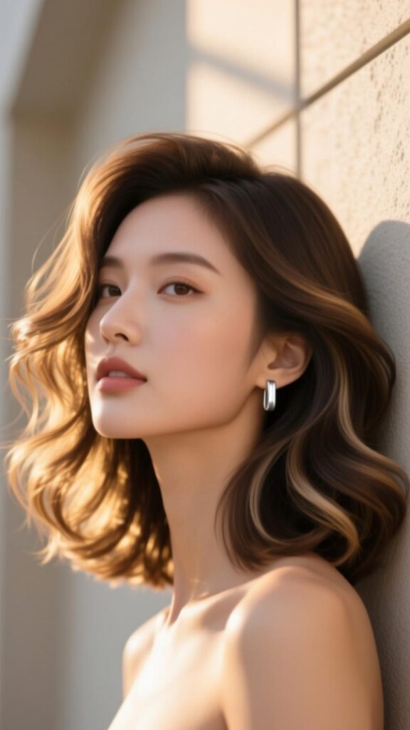 Shoulder-Length Hair with Layers and Volume