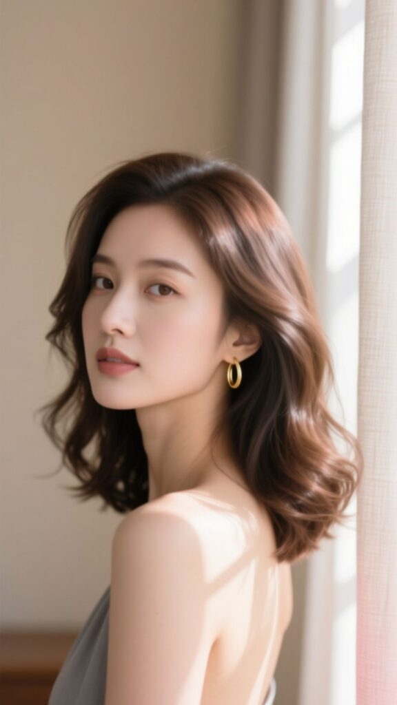 Shoulder-Length Hair with Soft Waves