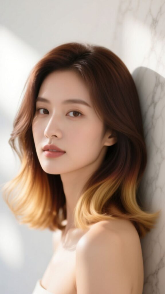 Shoulder-Length Hair with Ombre