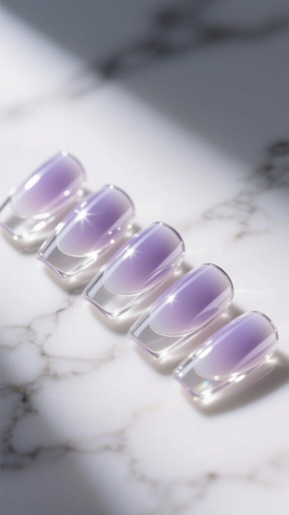 Transparent Square Acrylic Nails
