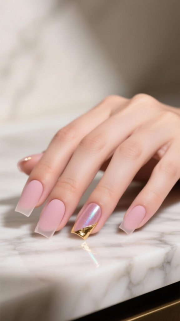 Matte Square Acrylic Nails