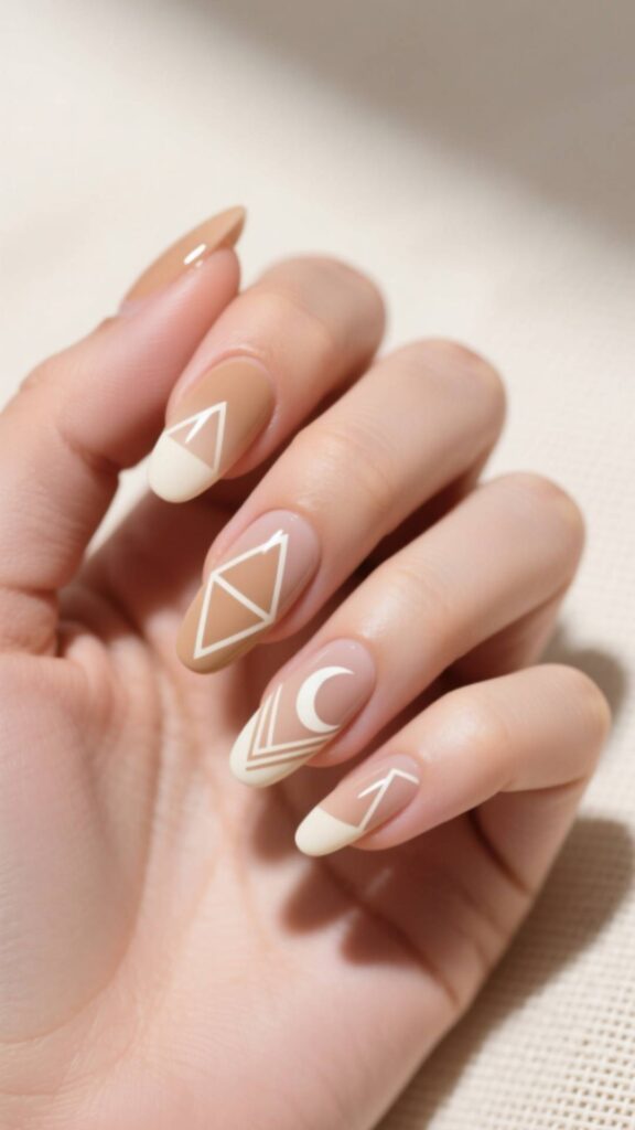 Nude Nails with Negative Space