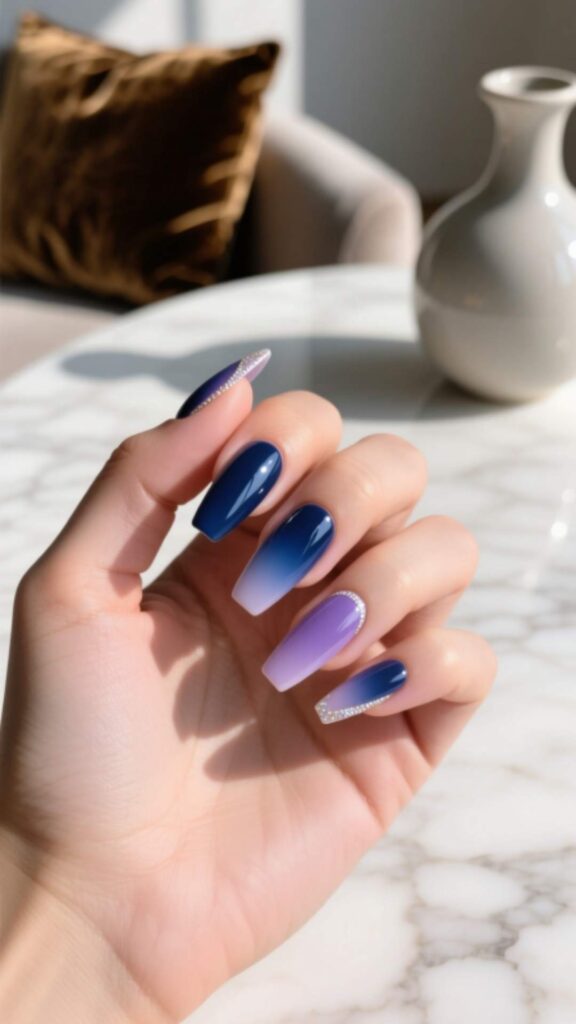 Ombre Coffin Nails