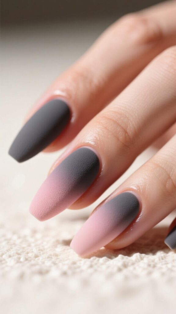 Matte Ombre Nails