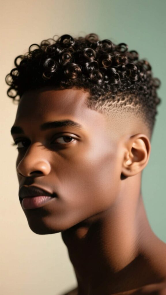 Taper Fade with Curly Hair