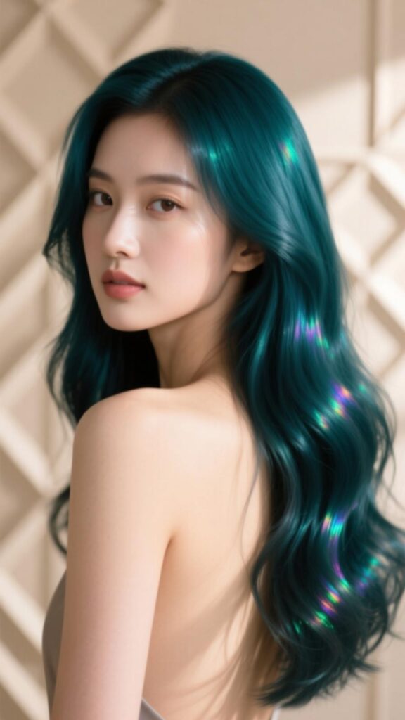 Dark Teal Hair