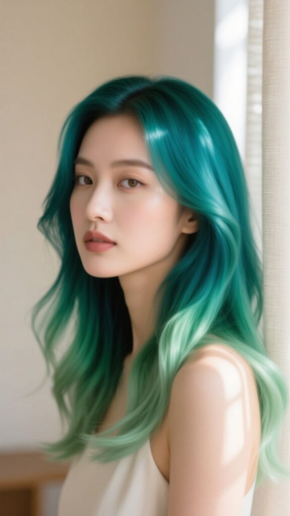 Teal and Green Mix