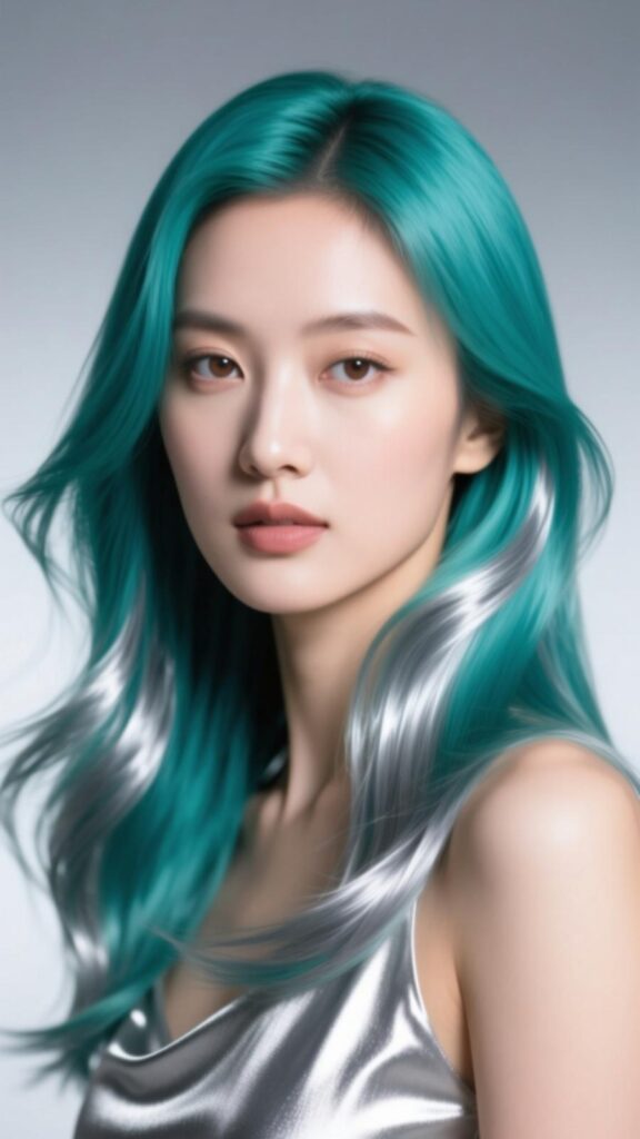 Teal and Silver Blend