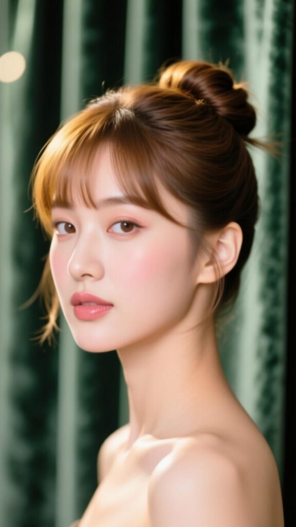 Half-Up Bun with Fringe