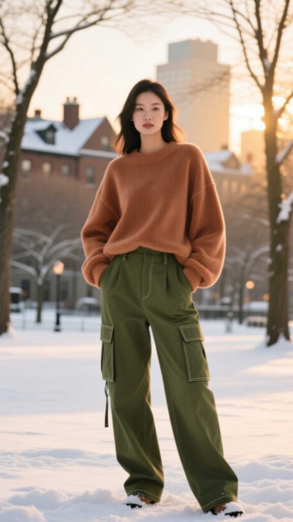 Fleece Pullover and Cargo Pants