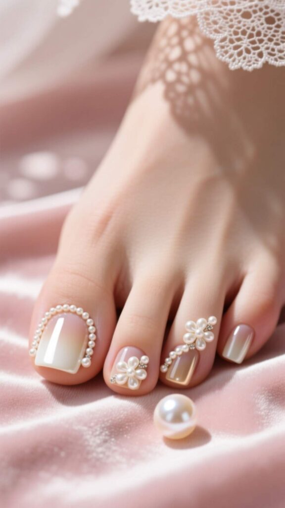 Pearl Embellished Nails