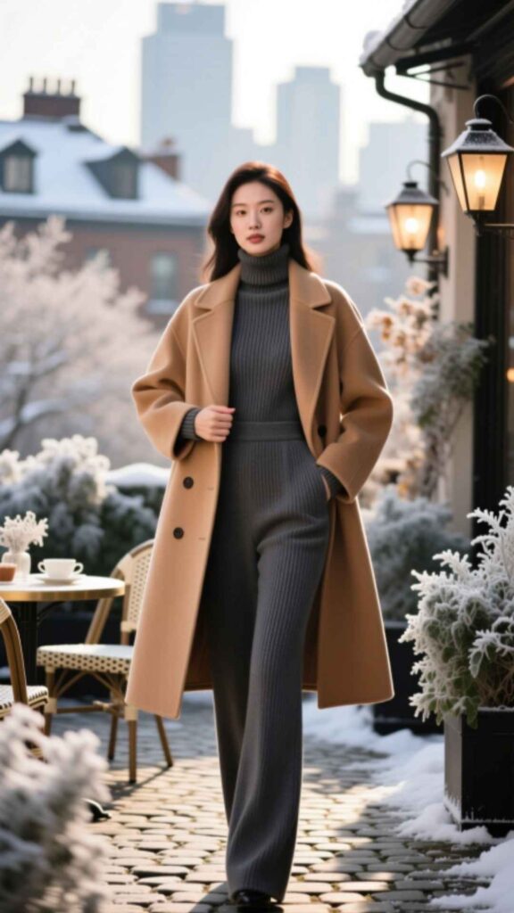 Knit Jumpsuit with Coat