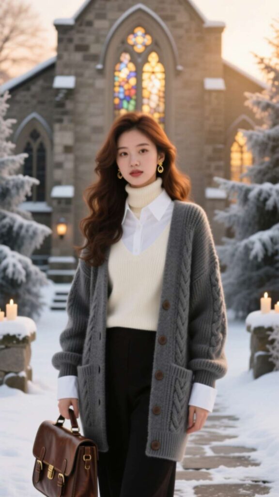 Layered Shirt and Sweater Combo