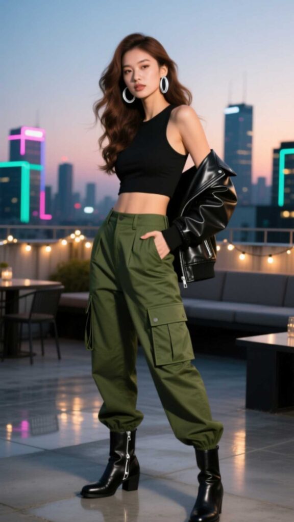 Crop Top and Cargo Pants
