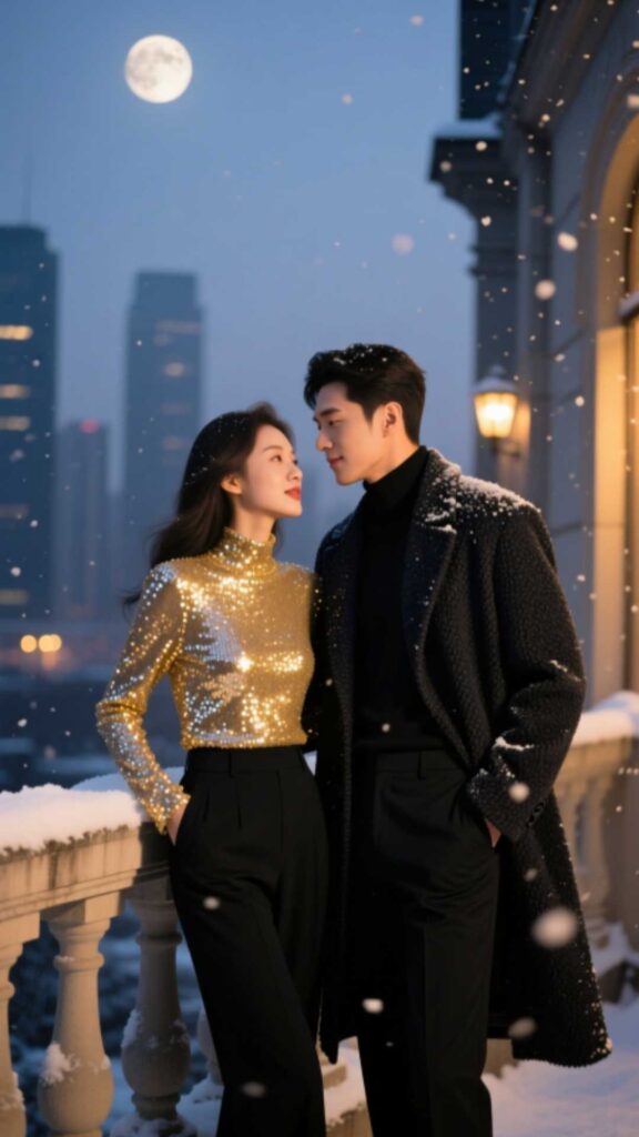 Sequin Top with Black Pants