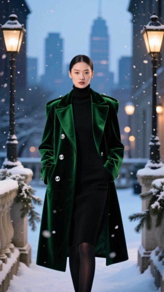 Statement Coat Over All-Black Outfit