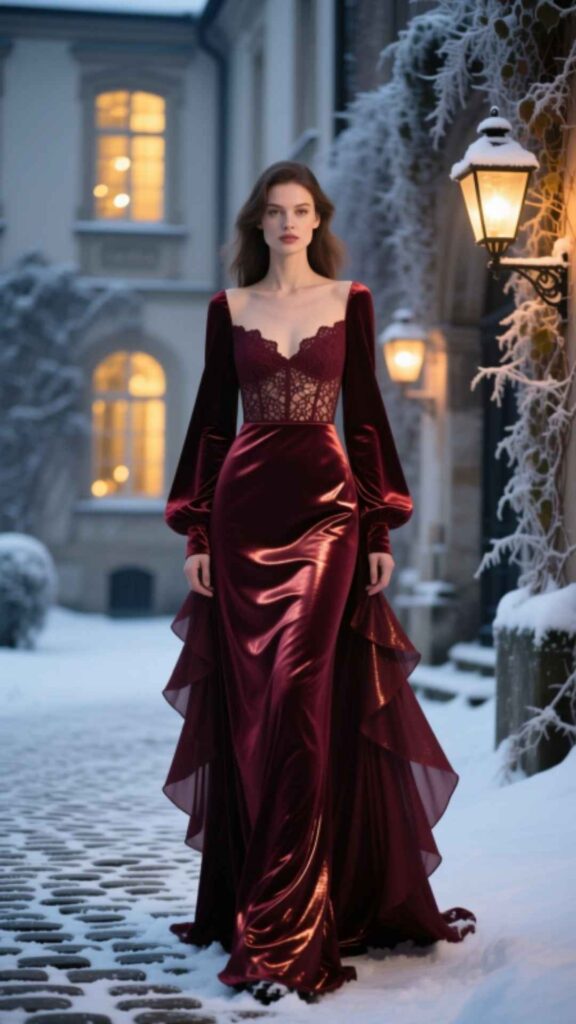 Long-Sleeve Maxi Dress