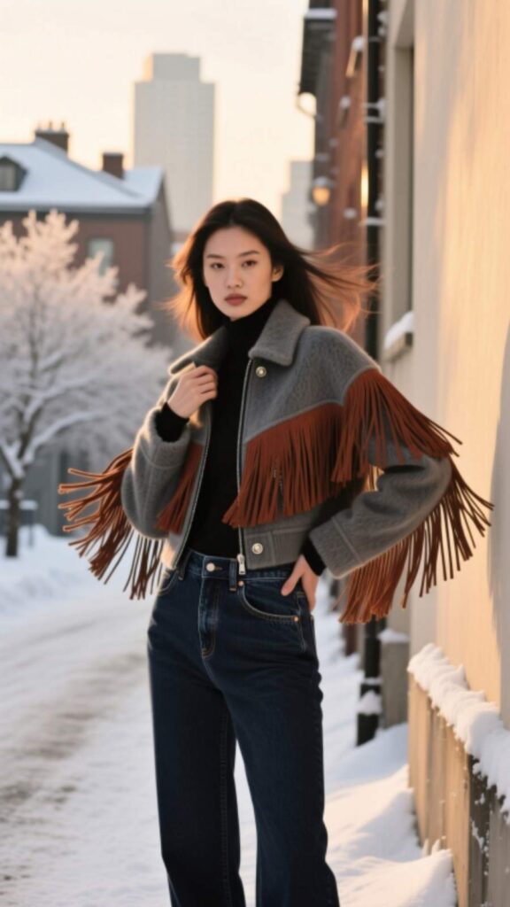 Fringe Jacket with Jeans