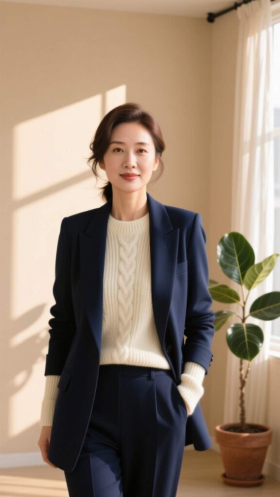 Blazer with Knitwear