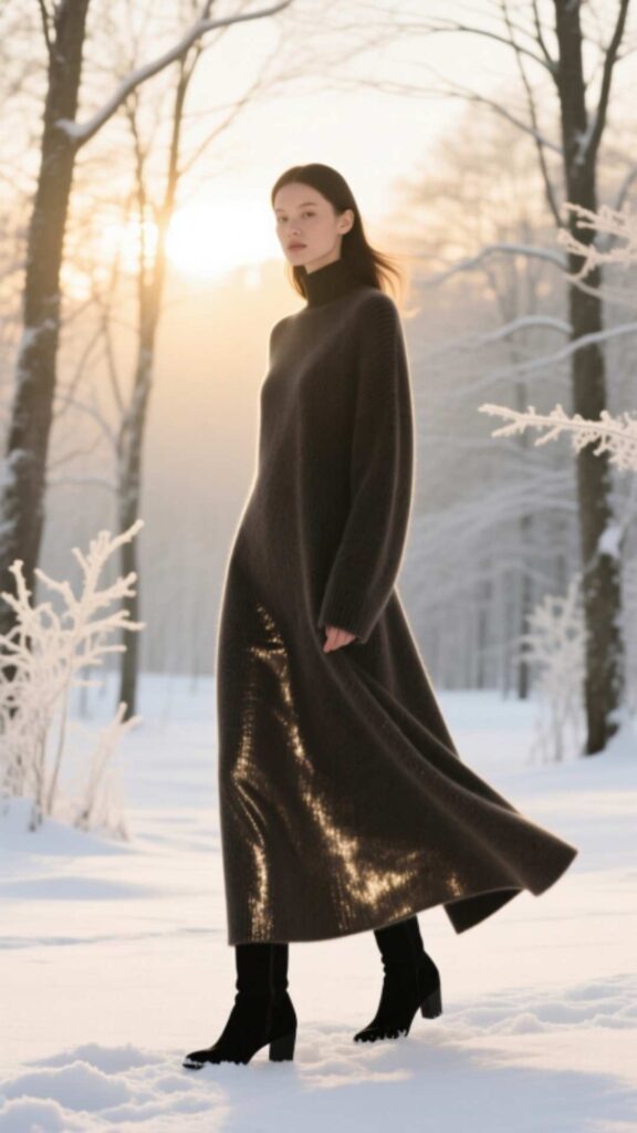 Winter Maxi Skirt Style