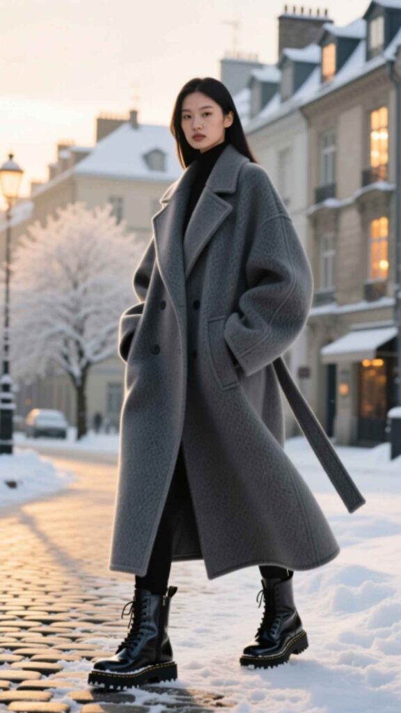 Chunky Boots and Oversized Coats