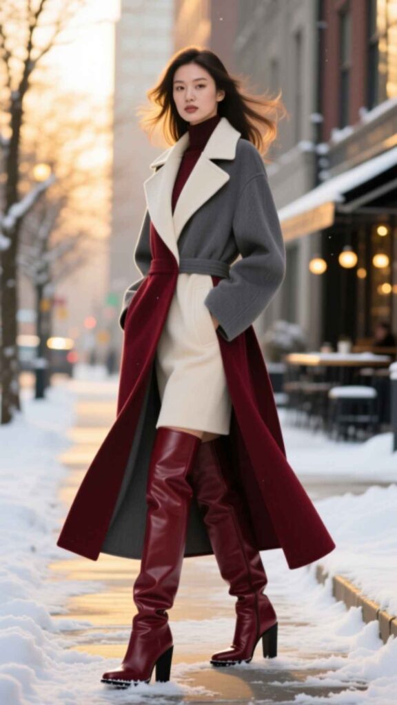 Maxi Coat with Statement Boots