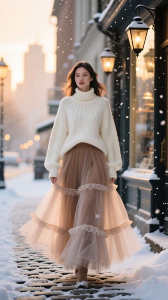 Tulle Skirt with Sweater