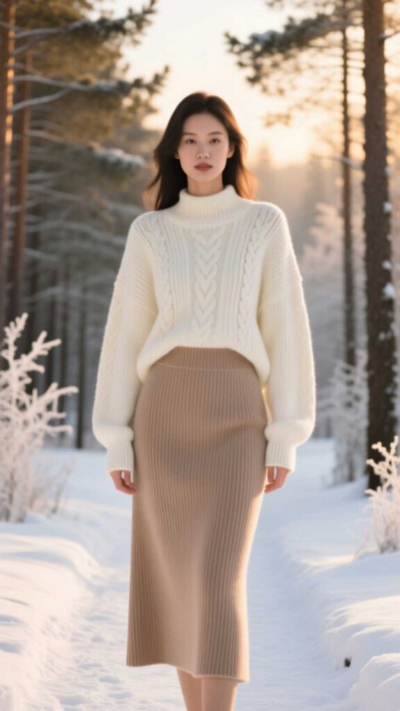 Knit Skirt and Matching Sweater Set