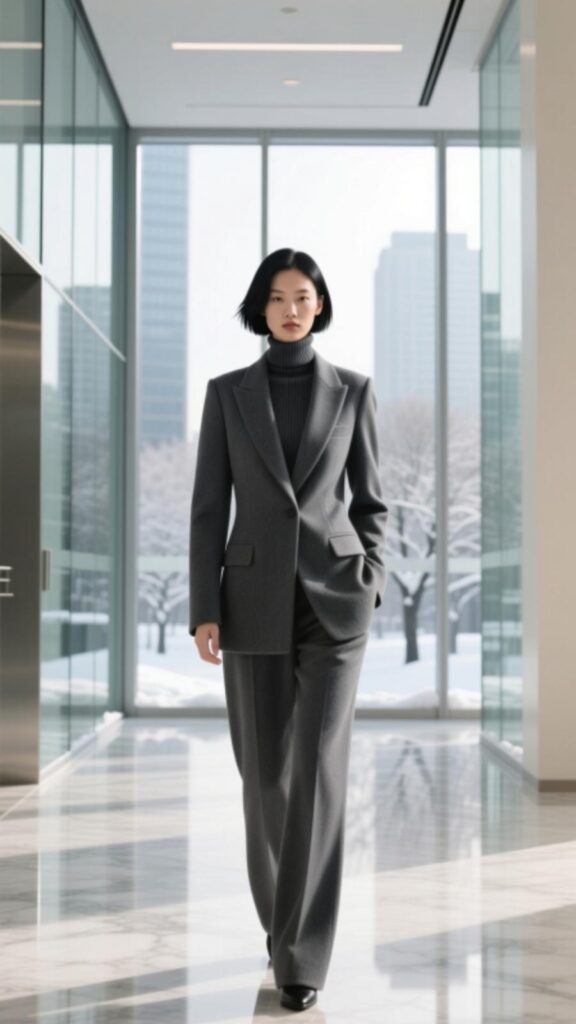 Suit with Turtleneck