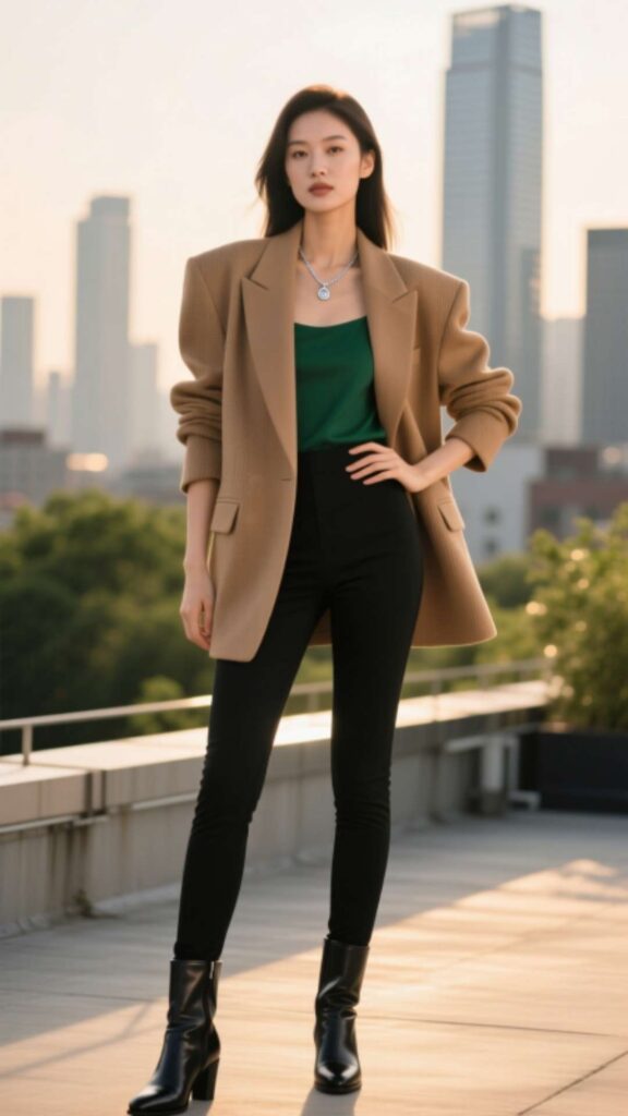 Oversized Blazer with Skinny Pants