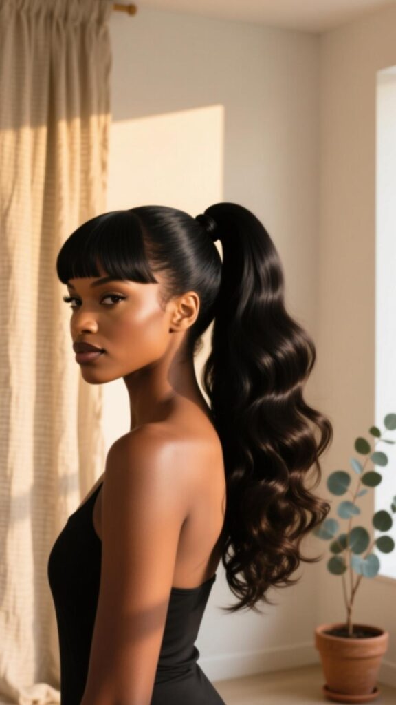 Ponytail with Bangs