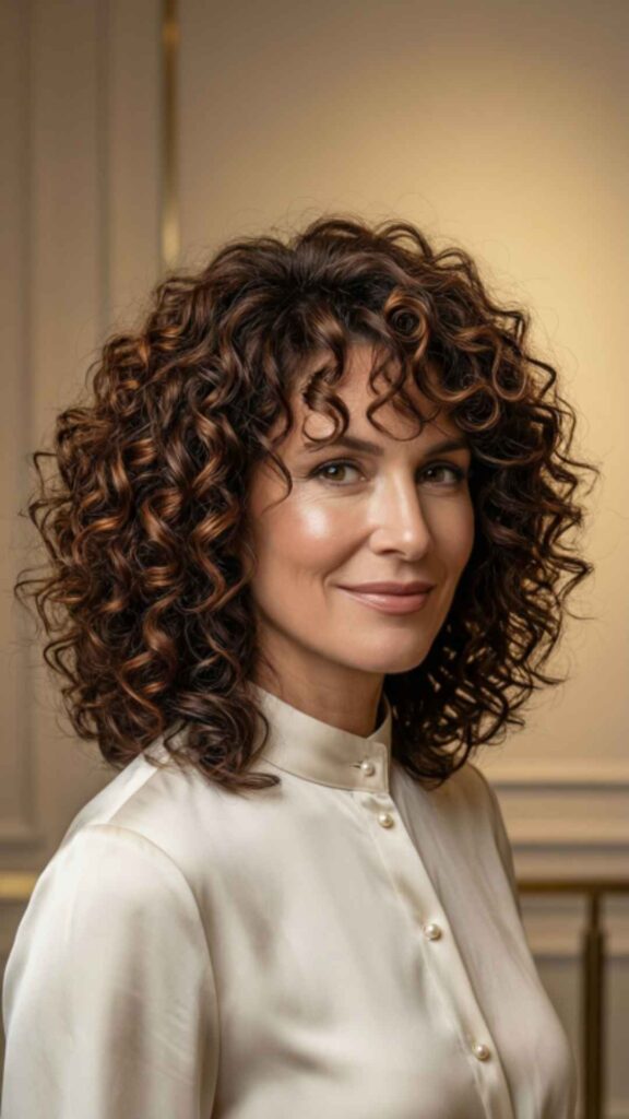 Shoulder Length Curly Bob