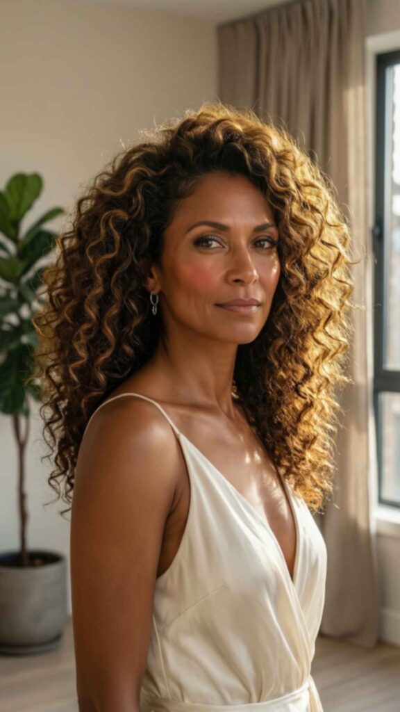 Curly Side-Swept Curls