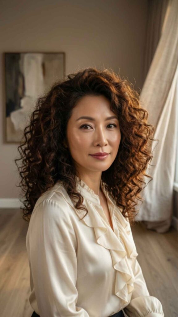 Voluminous Curly Hair