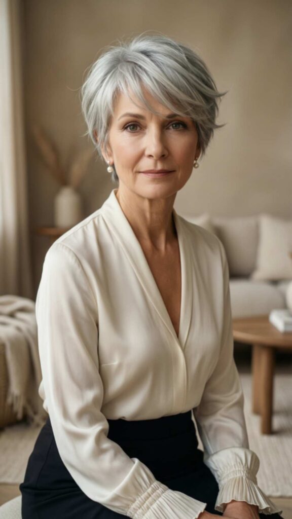 Pixie Cut For Fine Gray Hair