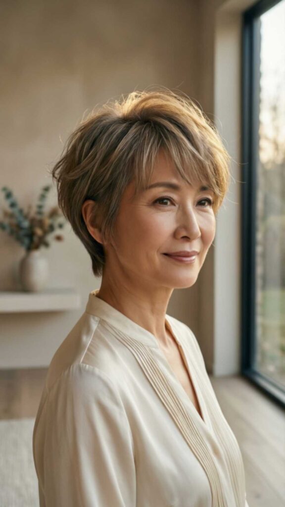 Pixie With Side Swept Bangs