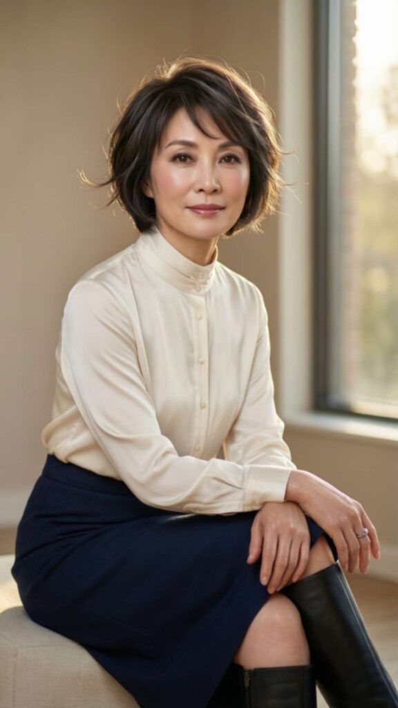 Natural Pixie For Mature Hair