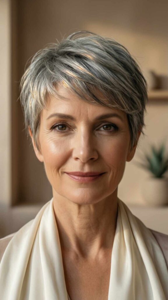 Pixie Cut For Gray Hair