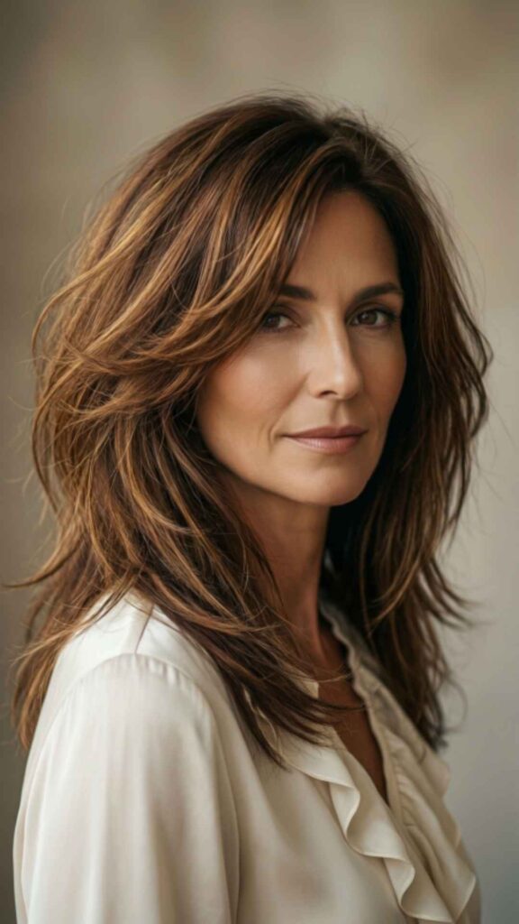 Shoulder Length Style With Flowing Layers