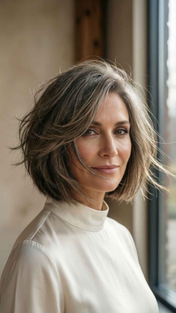 Asymmetrical Bob With Texture