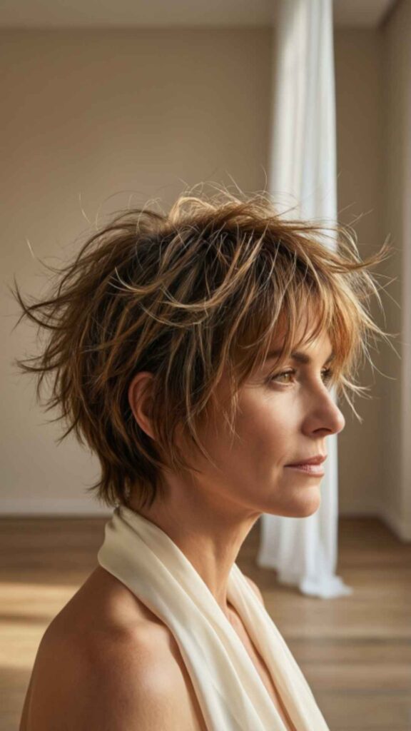 Short Textured Cut With Spiky Ends