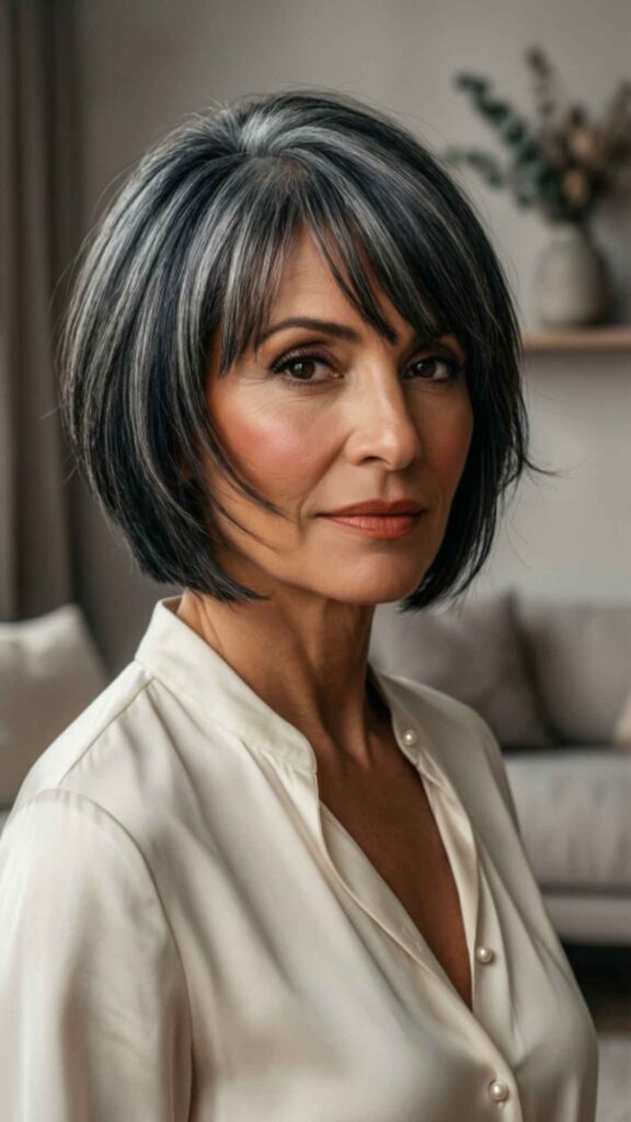 Blunt Bob With Side Bangs