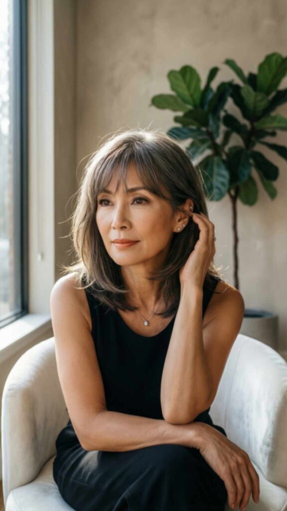 Chin-Length Bob With Wispy Bangs