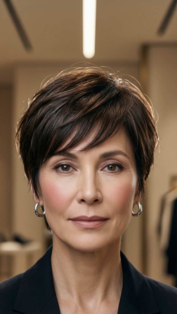 Short Pixie Cut With Side Bangs